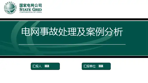 电网一般事故处理原则