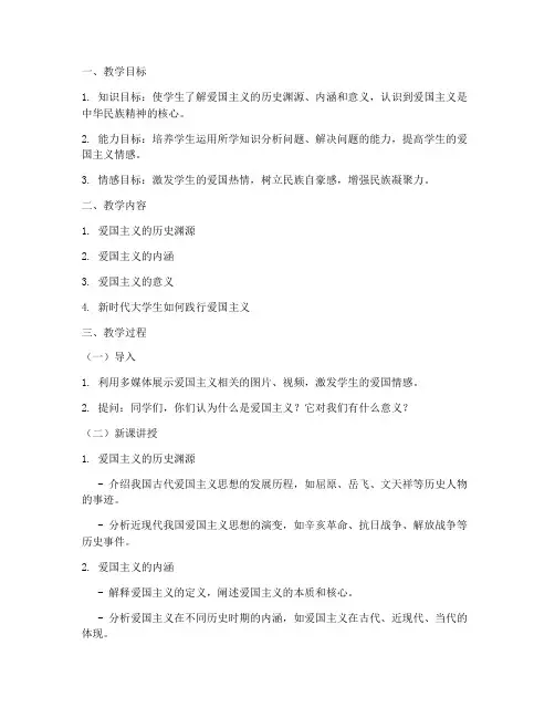 大学思政教学能力大赛教案