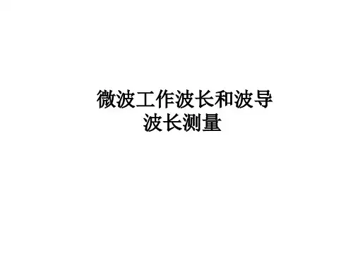 微波工作波长和波导波长测量