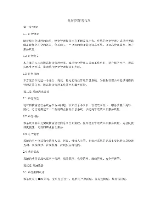 物业管理信息方案