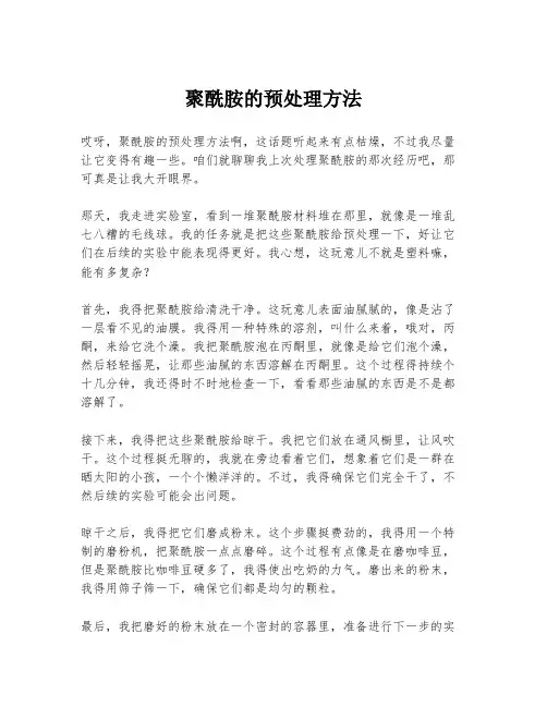 聚酰胺的预处理方法
