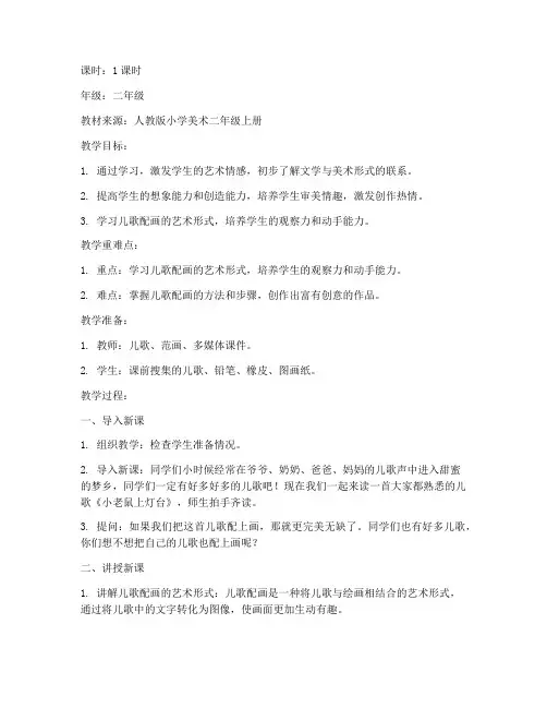 小学美术《儿歌变画》的教案模板