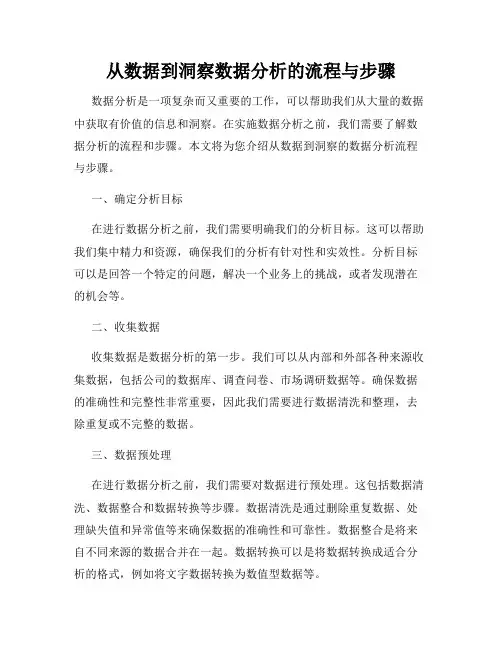 从数据到洞察数据分析的流程与步骤