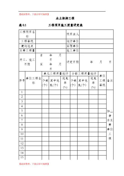 水土保持工程质量评定表(精编文档).doc