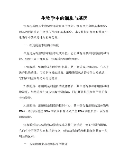 生物学中的细胞与基因