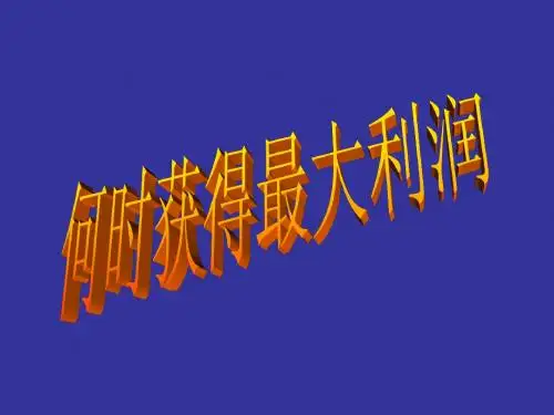 何时获得最大利润