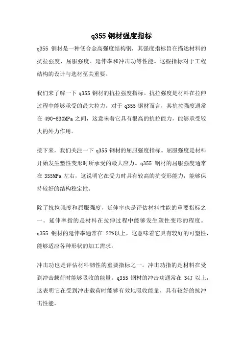 q355钢材强度指标