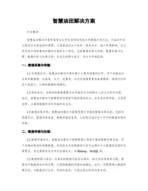 智慧油田解决方案