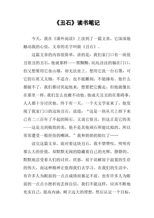 《丑石》读书笔记_1