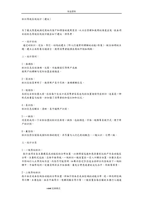 标识导视系统设计说明书