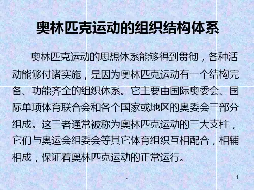 奥林匹克运动的组织结构体系PPT课件