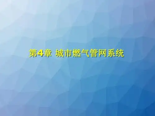 城市燃气管网系统  ppt课件