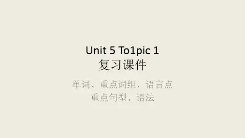 仁爱版八年级英语下册unit 5 topic 1 复习课件(共34张ppt)