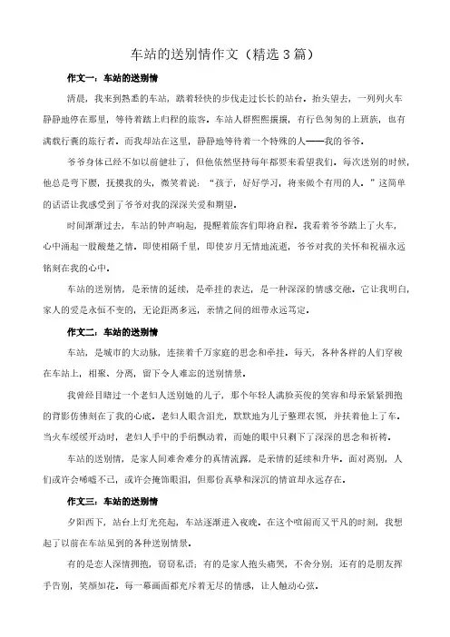 车站的送别情 作文(精选3篇)
