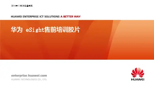 华为eSight售前培训胶片