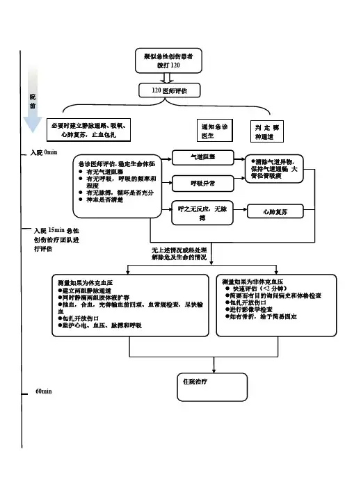急性创伤绿色通道流程图