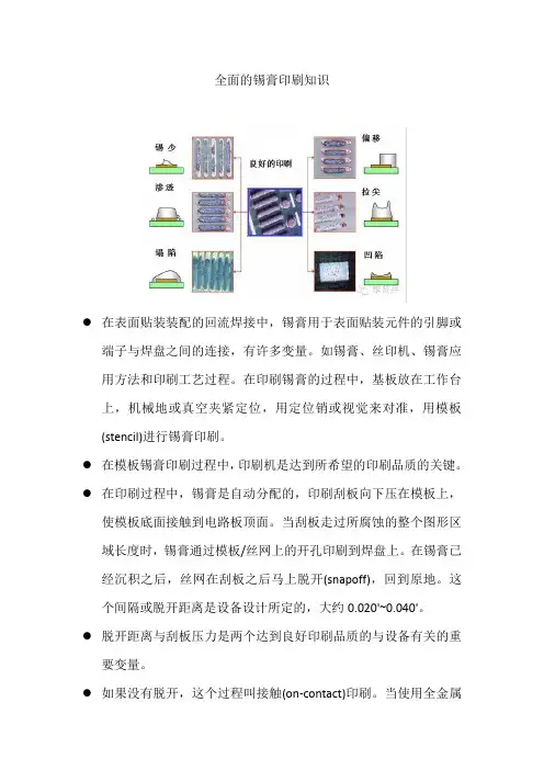 全面的锡膏印刷知识