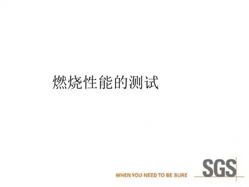 燃烧性能的测试