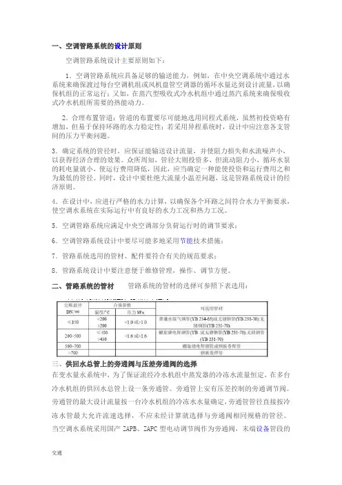 空调水系统设计