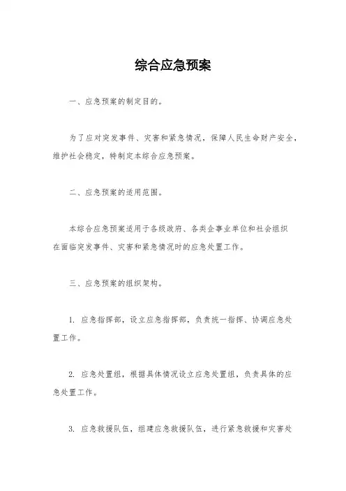 综合应急预案