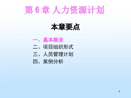 软件项目管理-第6章-人力资源计划