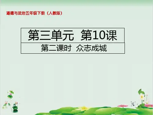 五年级下册道德与法治课件10.2众志成城部编版(共17张PPT)