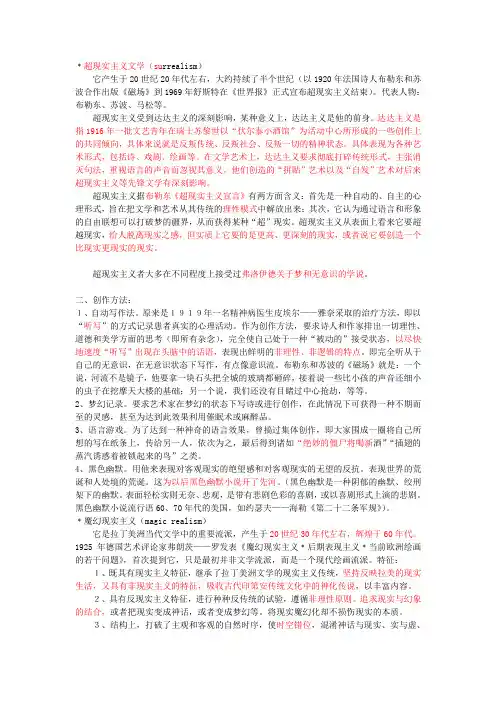 超现实主义与魔幻现实主义