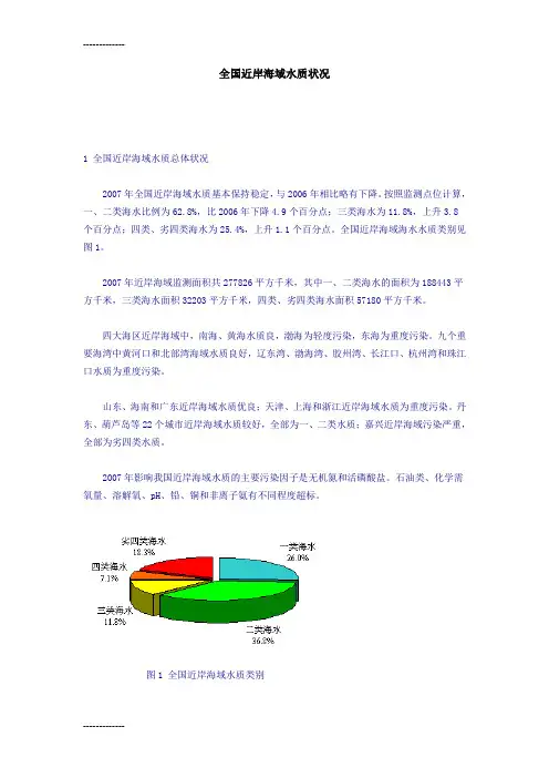 (整理)全国近岸海域水质状况