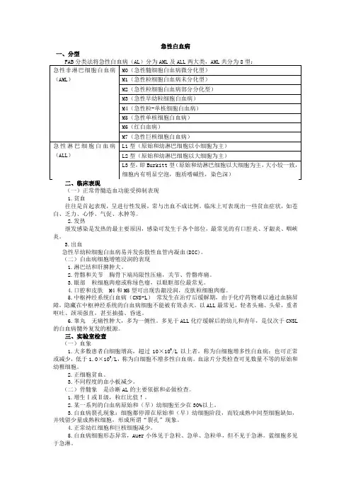 公开课讲义,急性白血病