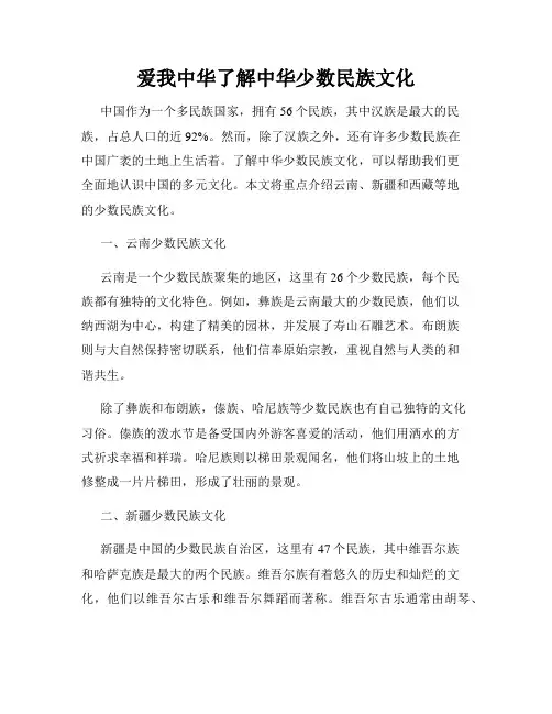 爱我中华了解中华少数民族文化