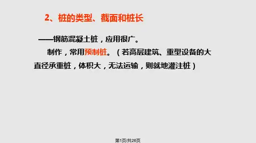 桩基础设计课程设计PPT课件