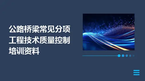 2024版公路桥梁常见分项工程技术质量控制培训资料