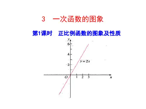 公开课正比例函数的图象及性质