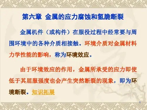 第06章金属的应力腐蚀和氢脆断裂