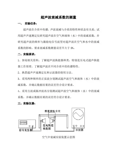 超声波衰减系数的测量
