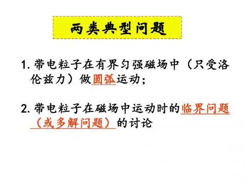 专题：带电粒子在有界磁场中的运动(103张PPT)