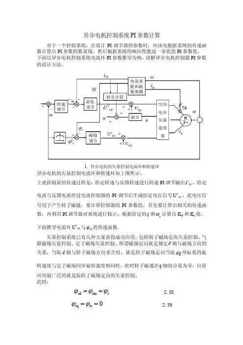 异步电机控制系统pi参数计算【可编辑】