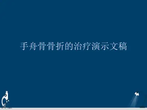 手舟骨骨折的治疗演示文稿