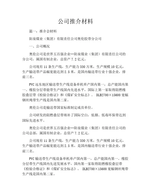 公司推介材料