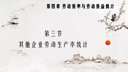 4.3其他企业劳动生产率统计PPT