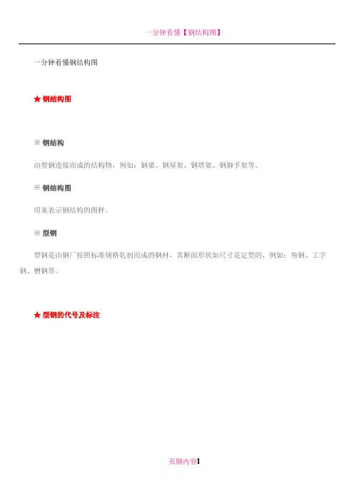 一分钟看懂钢结构图
