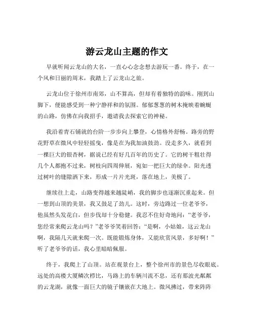 游云龙山主题的作文