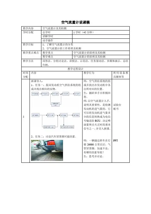 空气流量计说课稿