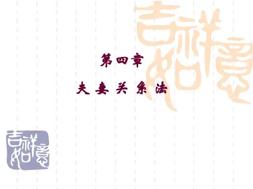 婚姻家庭法-第四章