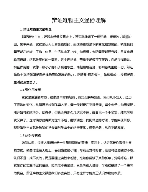 辩证唯物主义通俗理解