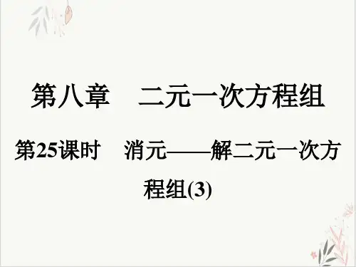 《二元一次方程组》PPT优质版3人教版