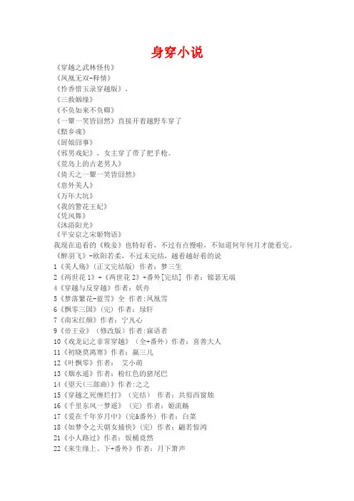 身穿小说