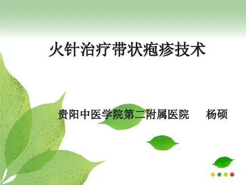 火针治疗带状疱疹精品PPT课件