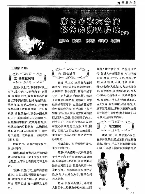 唐氏心意六合门秘传内养八段锦(下)