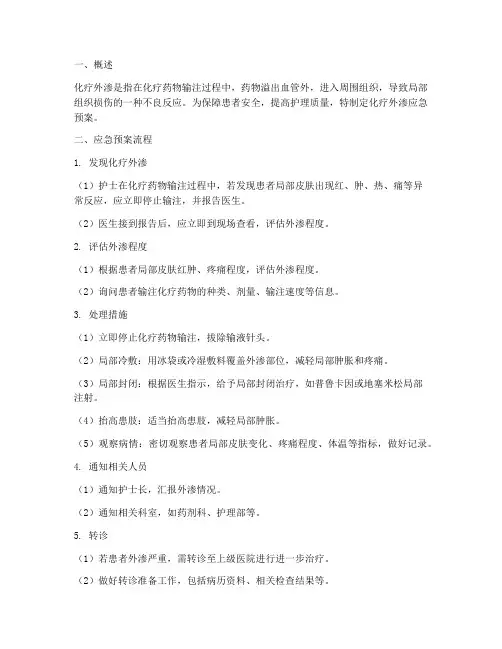 化疗外渗的应急预案